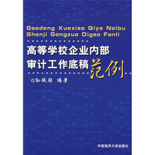 高等学校企业内部审计工作底稿范例
