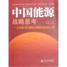中国能源战略思考：大力发展可再生能源是中国能源发展的必由之路
