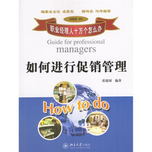 职业经理人十万个怎么办：如何进行促销管理