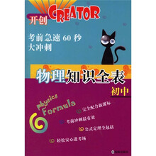 考前急速60秒大冲刺：物理知识全表（初中）