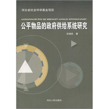 公平物品的政府供给系统研究