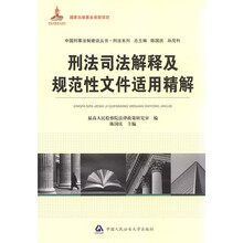 中国刑事法制建设丛书·刑法系列：刑法司法解释及规范性文件适用精解
