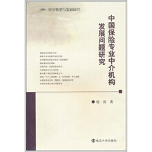中国保险专业中介机构发展问题研究