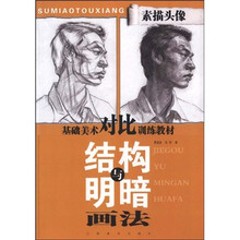 基础美术对比训练教材:素描头像结构与明暗画法