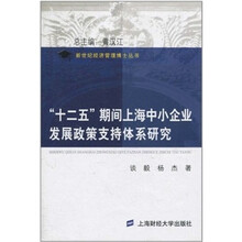 “十二五”期间上海中小企业发展政策支持体系研究