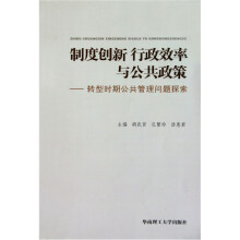 制度创新、行政效率与公共政策:转型时期公共管理问题探索