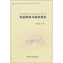 中国房地产市场发展过程中的利益群体与政府角色/中国特色政治发展的理论与政策研究系列丛书