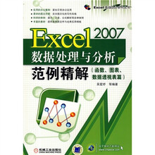 Excel 2007数据处理与分析范例精解:函数、图表、数据透视表篇