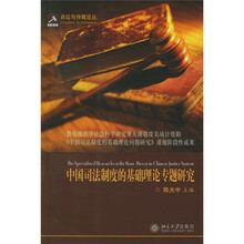 中国司法制度的基础理论专题研究