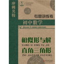 冲刺名校专题讲练考·初中数学：相似形与解直角三角形