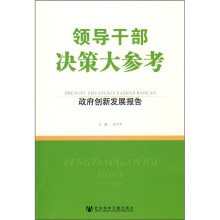 领导干部决策大参考：政府创新发展报告