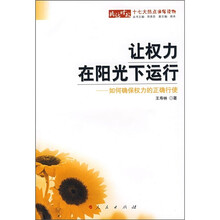 让权力在阳光下运行：如何确保权力的正确行使