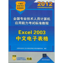 全国专业技术人员计算机应用能力考试标准教程：Excel 2003中文电子表格（配光盘）
