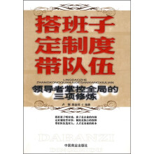 搭班子 定制度 带队伍：领导者掌控全局的三项修炼