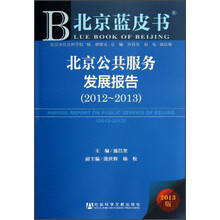北京公共服务发展报告（2012-2013）