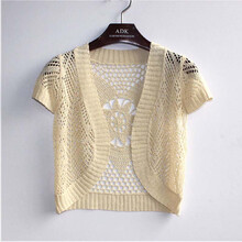 新款女装潮女士<em>百搭针织开衫</em>短款小披肩 坎肩