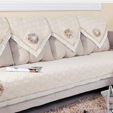 逸墅 蕾丝绣花木耳边沙发垫 蕾丝控灰色 90*90