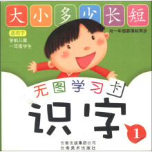 无图学习卡：识字（1）（与一年级新课标同步）（适用于学前儿童一年级学生）