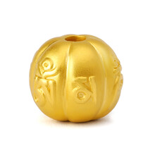 黄金谷999千足金六字真言平安富贵招财金瓜转