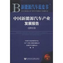 新能源汽车蓝皮书：中国新能源汽车产业发展报告（2013）