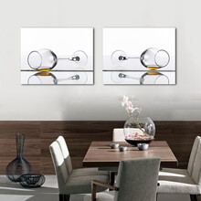 一若高档品牌 现代家居无框画 西餐厅挂画 墙面