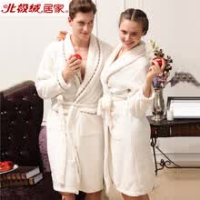 北极绒居家 <em>珊瑚绒加厚男</em>/女士<em>睡袍</em> 秋冬款居家