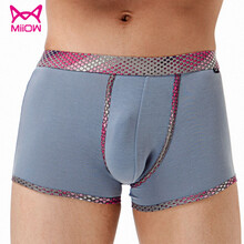 MiiOW<em>猫人</em> 新款纯棉中腰<em>男士</em>平角<em>内裤</em>简约大