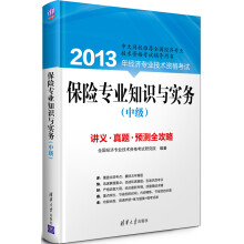 2013年经济专业技术资格考试：保险专业知识与实务（中级）