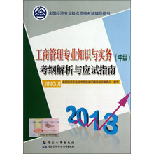 2013全国经济专业技术资格考试辅导用书:工商管理专业知识与实务(中级)考纲解析与应试指南