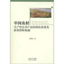 中国农村生产性公共产品的供给效果及政策保障机制