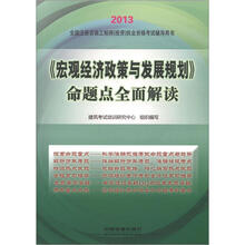 2013全国注册咨询工程师（投资）执业资格考试辅导用书：《宏观经济政策与发展规划》命题点全面解读