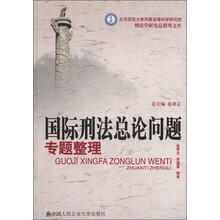 北京师范大学刑事法律科学研究院刑法学研究总整理文库：国际刑法总论问题专题整理