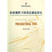 当代检察研究系列:检察视野下的诉讼制度研究