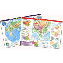 中国地图+世界地图（桌面速查速记版）（超值套装2册）