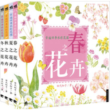 幸福四季水彩花园：春夏秋冬之花卉（套装共4册）“春之花卉”、“夏之花卉”、“秋之花卉”、“冬之花卉”vvvvvvvv