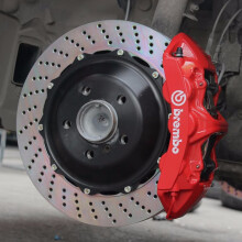 布雷博（Brembo）GT 六四活塞刹车卡钳套件 进口 适用于宝马奥迪奔驰德系日系等 红色 GT6 6活塞380前轮（两个轮子）