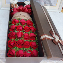 维纳斯鲜花速递红玫瑰花束礼盒母亲节520情人生日礼物全国同城配送女友 一生所爱-19朵红玫瑰礼盒