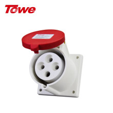 同为（TOWE）16A工业连接器工业插座防水插头插座4芯母头暗装插座 IPS-MS416