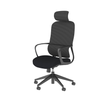 联优人体工学椅午休椅子办公椅电脑椅3秒变床可躺 A110黑色+固定扶手