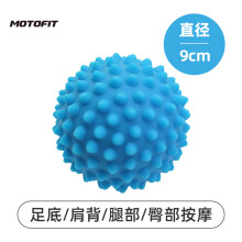 MOTOFIT 筋膜球足底按摩球肌肉放松康复经膜刺猬球健身脚底瑜伽颈膜经络球 蓝色9CM / 高硬度