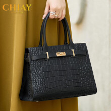CHIAY奢侈高端品牌高档包包女包2024新款手提包女士斜挎包单肩包铂金包 黑色