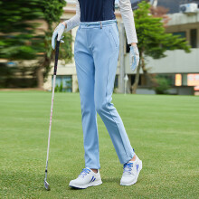 TTYGJ 高尔夫女士长裤修身显瘦弹力松紧中腰防水白色运动休闲球裤子服装 蓝色 XS