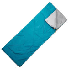 迪卡侬睡袋户外露营加厚保暖隔脏190X72cm不可拼接展开20°C蓝2460956
