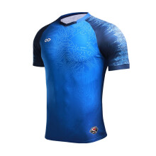 足球服定制男CG赛客AI人工智能系列订制印号团购足球比赛服装短袖球服 蓝色 L