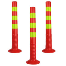 酷莱普加厚塑料警示柱  弹力柱护栏路障锥反光柱防撞柱75cm（5个装）
