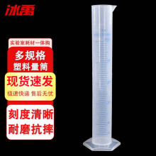 冰禹 BY-2020 塑料量筒 量筒 耐酸碱 蓝线印度量筒 实验室用品 塑料量筒 250ml3个/包