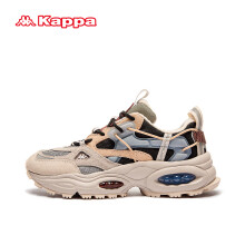 卡帕（Kappa）解构老爹鞋男女同款春季轻便软底运动鞋 朝菌灰 42 