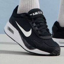 耐克（NIKE）男鞋气垫休闲鞋春季新款AIR MAX运动鞋低帮网面透气黑色跑步鞋 DX3666-002黑色白 40.5
