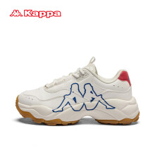 卡帕（Kappa）官方老爹鞋子男鞋厚底增高休闲运动鞋情侣款潮鞋 冬日白 42