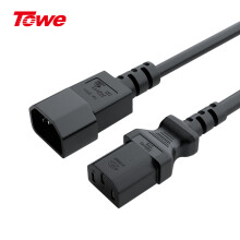 同为（TOWE）PDU/服务器C13-C14电源延长线(10A) 3*1.5平方1米长 TW-F-C13/C14 1M